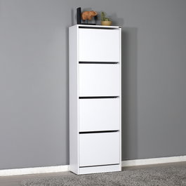 Hanah Home Zapatero Blanco con 4 Cajones